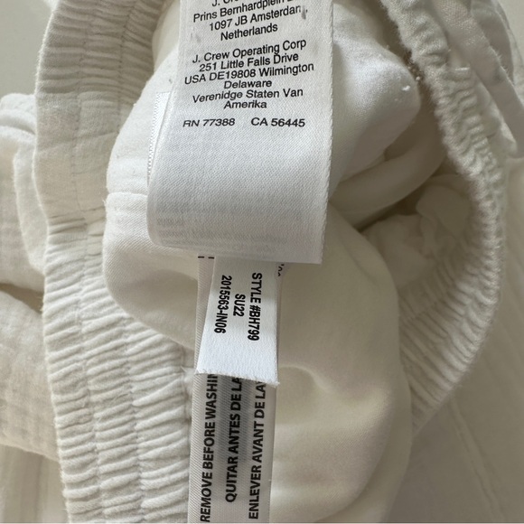 J. Crew Cotton Gauze Summer Pants Lightweight White Pant - Picture 8 of 9
